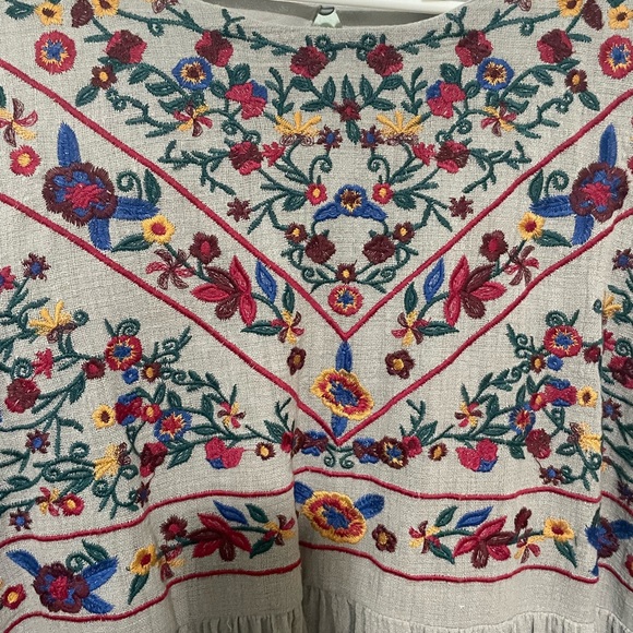 ChicSOUL Babydoll Blouse with Beautiful Embroidery - Picture 2 of 5